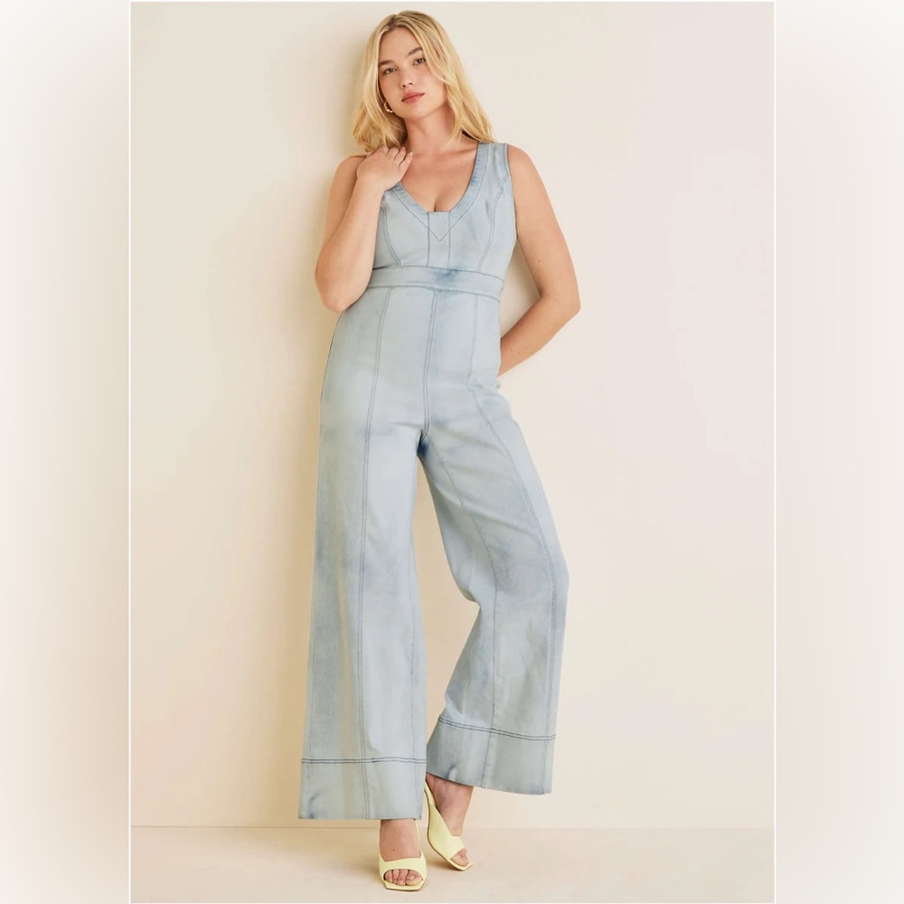 VENUS STRETCH DENIM JUMPSUIT